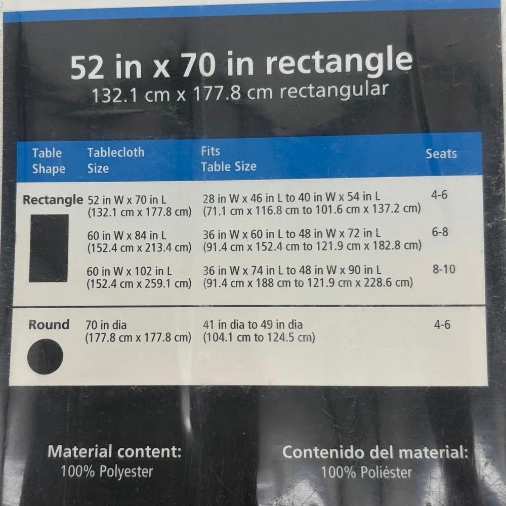 Mainstays fabric tablecloth